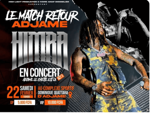 Le match retour adjame HIMRA en concert