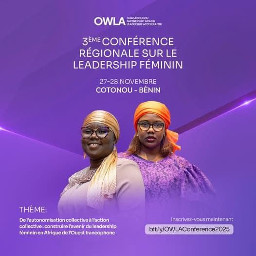 𝟯ᵉ 𝗖𝗼𝗻𝗳𝗲́𝗿𝗲𝗻𝗰𝗲 𝗥𝗲́𝗴𝗶𝗼𝗻𝗮𝗹𝗲 𝘀𝘂𝗿 𝗹𝗲 𝗟𝗲𝗮𝗱𝗲𝗿𝘀𝗵𝗶𝗽 𝗙𝗲́𝗺𝗶𝗻𝗶𝗻